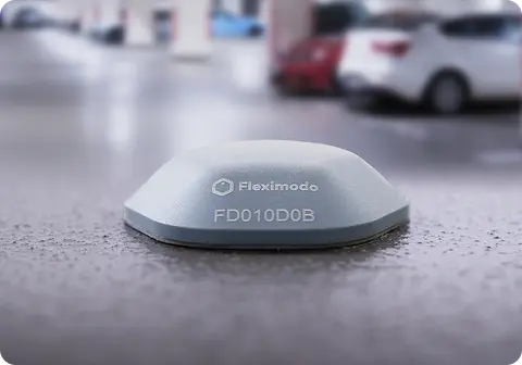 Fleximodo parking sensor installed in a parking bay