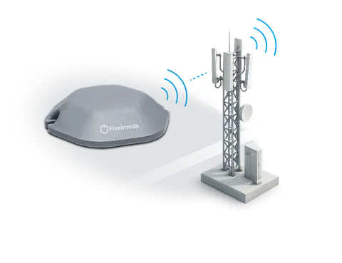Parking sensor transmitting data to a mobile network tower